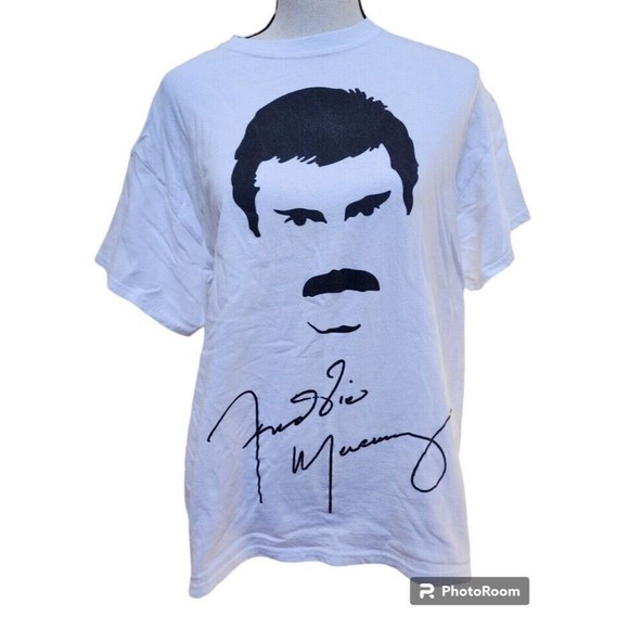 Other - Freddie Mercury 2013 White Graphic T-Shirt Size Medium Rock Band Retro Queen